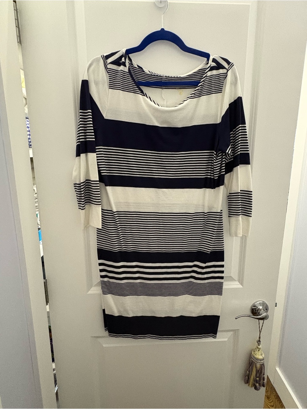 Lilly Pulitzer Classic Striped Navy and White Women's cotton Dress